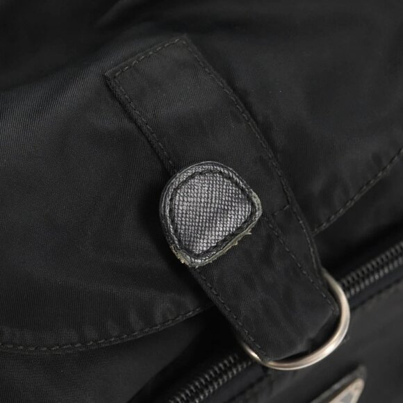 PRADA Backpack Nylon Black Silver Auth main image 4